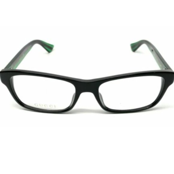 Gucci Men's Rectangular Green-Red Eyeglasses - Picture 2 of 4